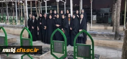به مناسبت آغاز هفته دولت غبارروبی وعطر افشانی مزارمطهر شهدا توسط دانشجویان خواهر  2