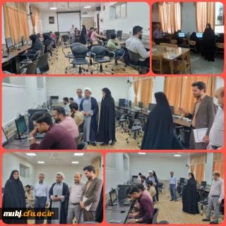 بازدید سرپرست مدیریت امور پردیس های دانشگاه فرهنگیان خراسان جنوبی به همراه سرپرست پردیس امام سجاد علیه السلام و معاونین پردیس های استان از محل برگزار آزمون سی و سومین جشنواره قرآن و عترت در دانشگاه فرهنگیان خراسان جنوبی