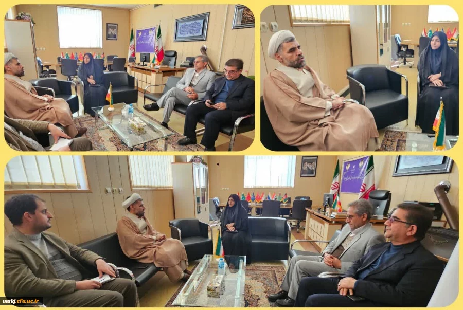 دیدار رئیس امور پردیس های دانشگاه فرهنگیان خراسان جنوبی با مسئول دفتر نمایندگی وزارت امور خارجه در استان 2