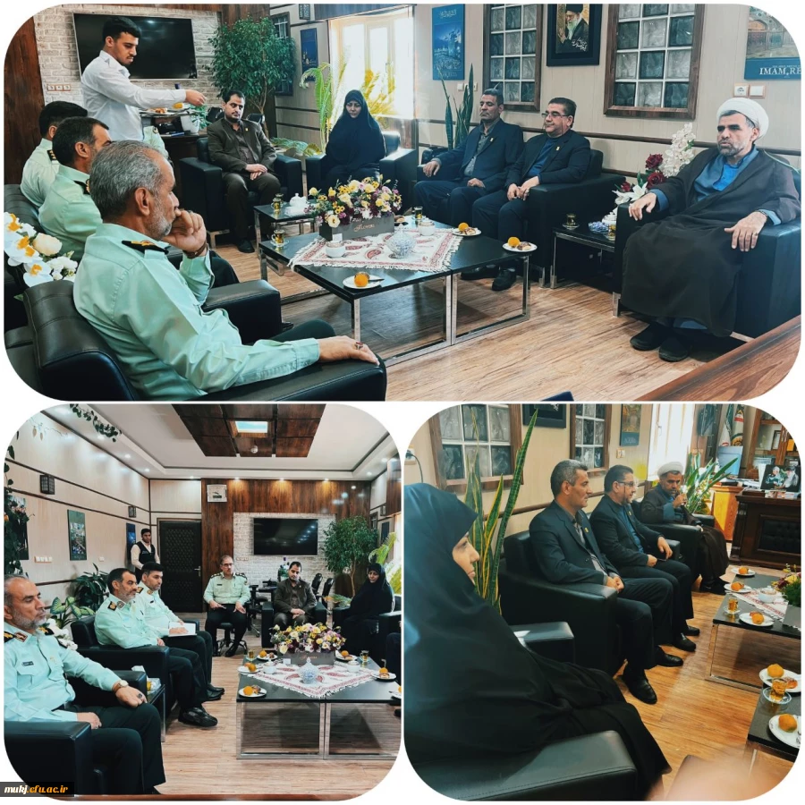 بازدید اکبری مطلق رئیس امور پردیس های استان خراسان جنوبی و مینو میری مدیریت پردیس امام سجاد از سرتیپ دوم سجاعی نسب 2