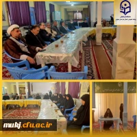 حضور دکتر اکبری مطلق رئیس امور پردیس های استان خراسان جنوبی، دکتر میری رئیس پردیس امام سجاد(ع) بیرجند و معاونین در مرکز بنت الهدی صدر فردوس 2