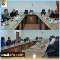 جلسه اکبری مطلق رئیس امور پردیس هایدانشگاه فرهنگیان خراسان جنوبی با کارکنان شهید مدرس قاین 2