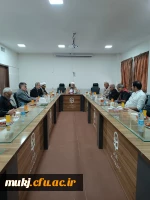 جلسه اکبری مطلق رئیس امور پردیس هایدانشگاه فرهنگیان خراسان جنوبی با کارکنان شهید مدرس قاین 2