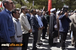 حضور کارکنان، اساتید و دانشجومعلمان دانشگاه فرهنگیان استان خراسان جنوبی در تجمع اعتراضی دانشگاه های بیرجند در محکومیت جنایات رژیم صهیونیستی، دفاع از مردم مظلوم غزه و حمایت از محور مقاومت  2