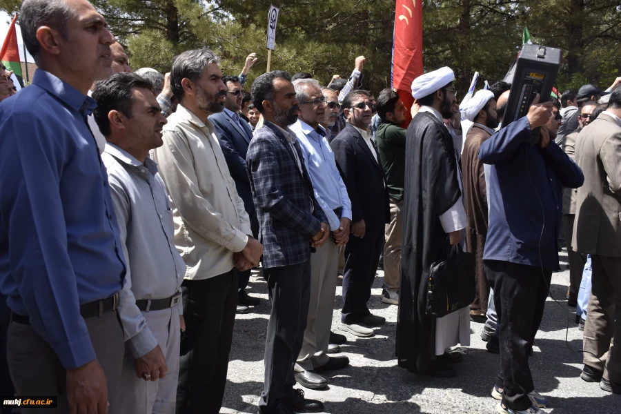 حضور کارکنان، اساتید و دانشجومعلمان دانشگاه فرهنگیان استان خراسان جنوبی در تجمع اعتراضی دانشگاه های بیرجند در محکومیت جنایات رژیم صهیونیستی، دفاع از مردم مظلوم غزه و حمایت از محور مقاومت  2