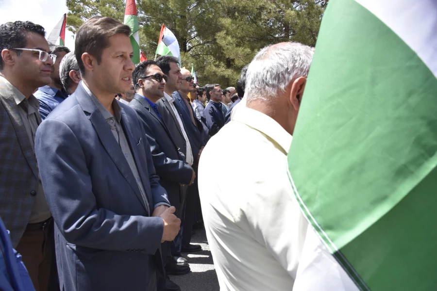 حضور کارکنان، اساتید و دانشجومعلمان دانشگاه فرهنگیان استان خراسان جنوبی در تجمع اعتراضی دانشگاه های بیرجند در محکومیت جنایات رژیم صهیونیستی، دفاع از مردم مظلوم غزه و حمایت از محور مقاومت  4