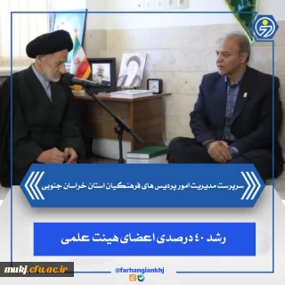 دیدار سرپرست مدیریت امور پردیس های دانشگاه فرهنگیان استان خراسان جنوبی با نماینده ولی فقیه در خراسان جنوبی 